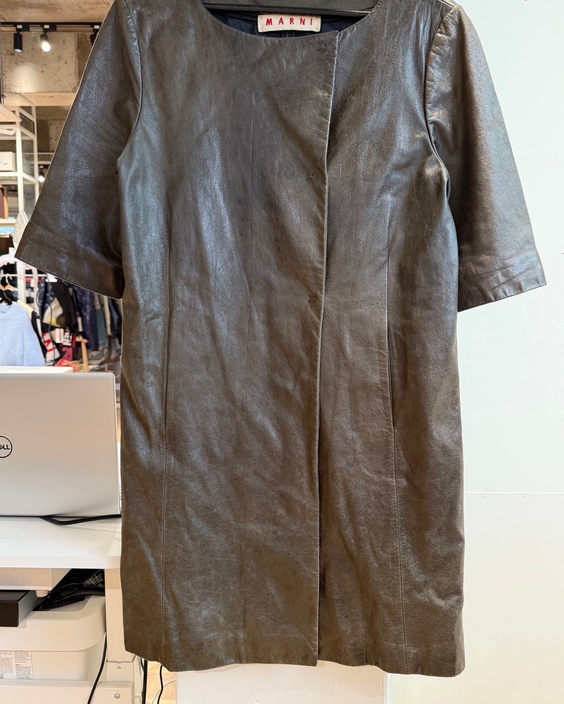마르니 브라운 카우하인드 하프 자켓  상품이미지6