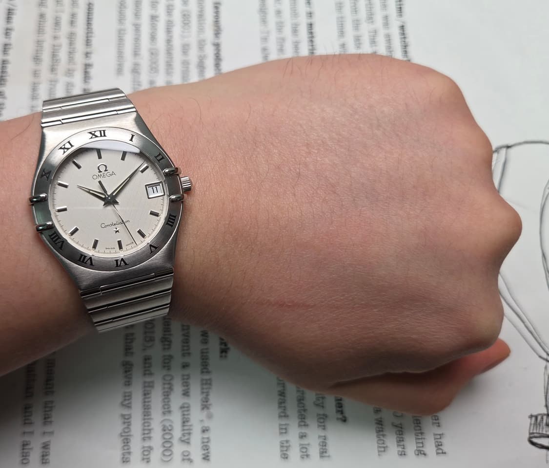 오메가 컨스틸레이션 별로고 격자 화이트판 쿼츠 브레이슬릿 ver. 상품이미지9