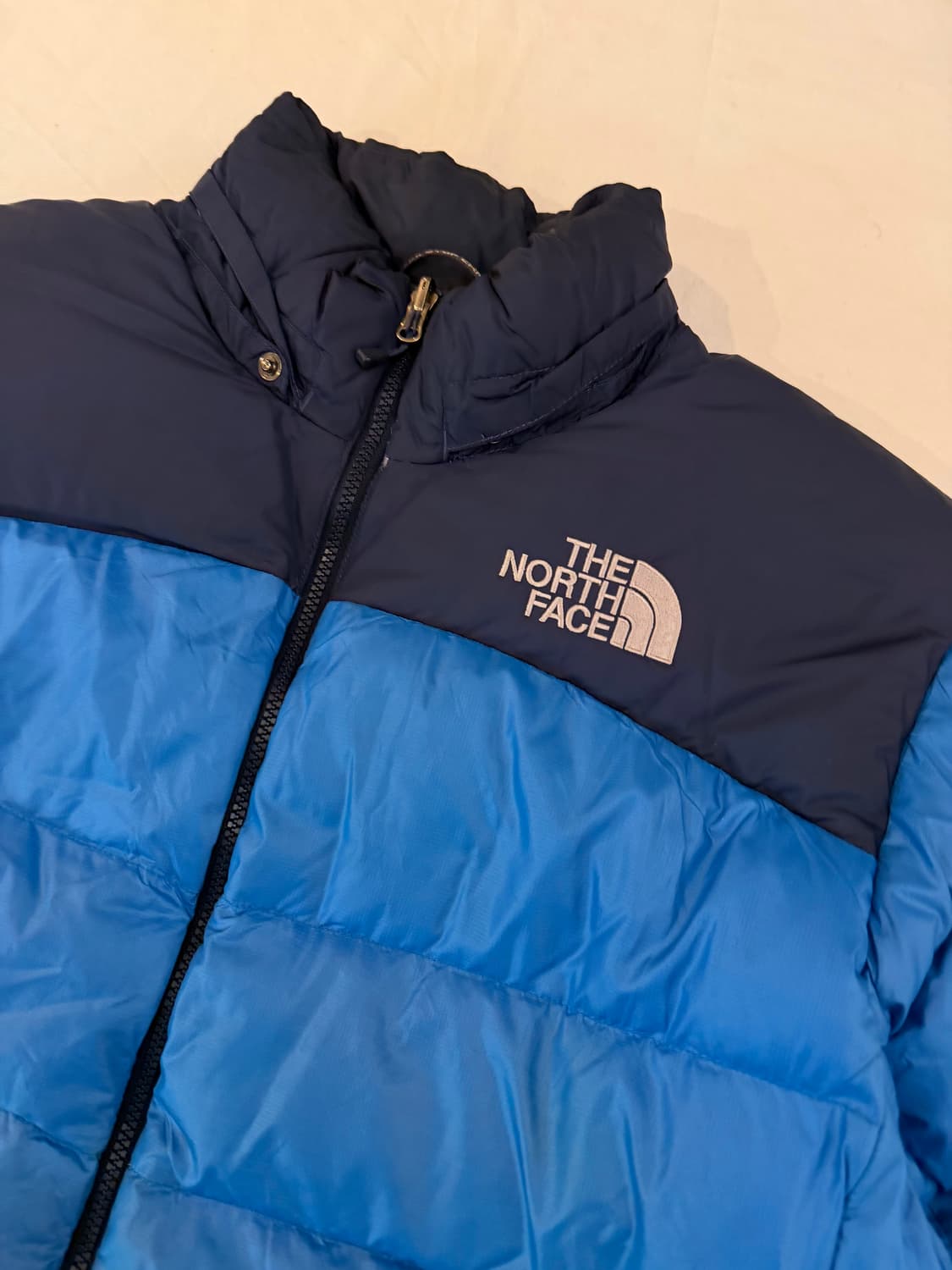 노스페이스 눕시 700필 구스다운 패딩 블루 희귀컬러 상품이미지2