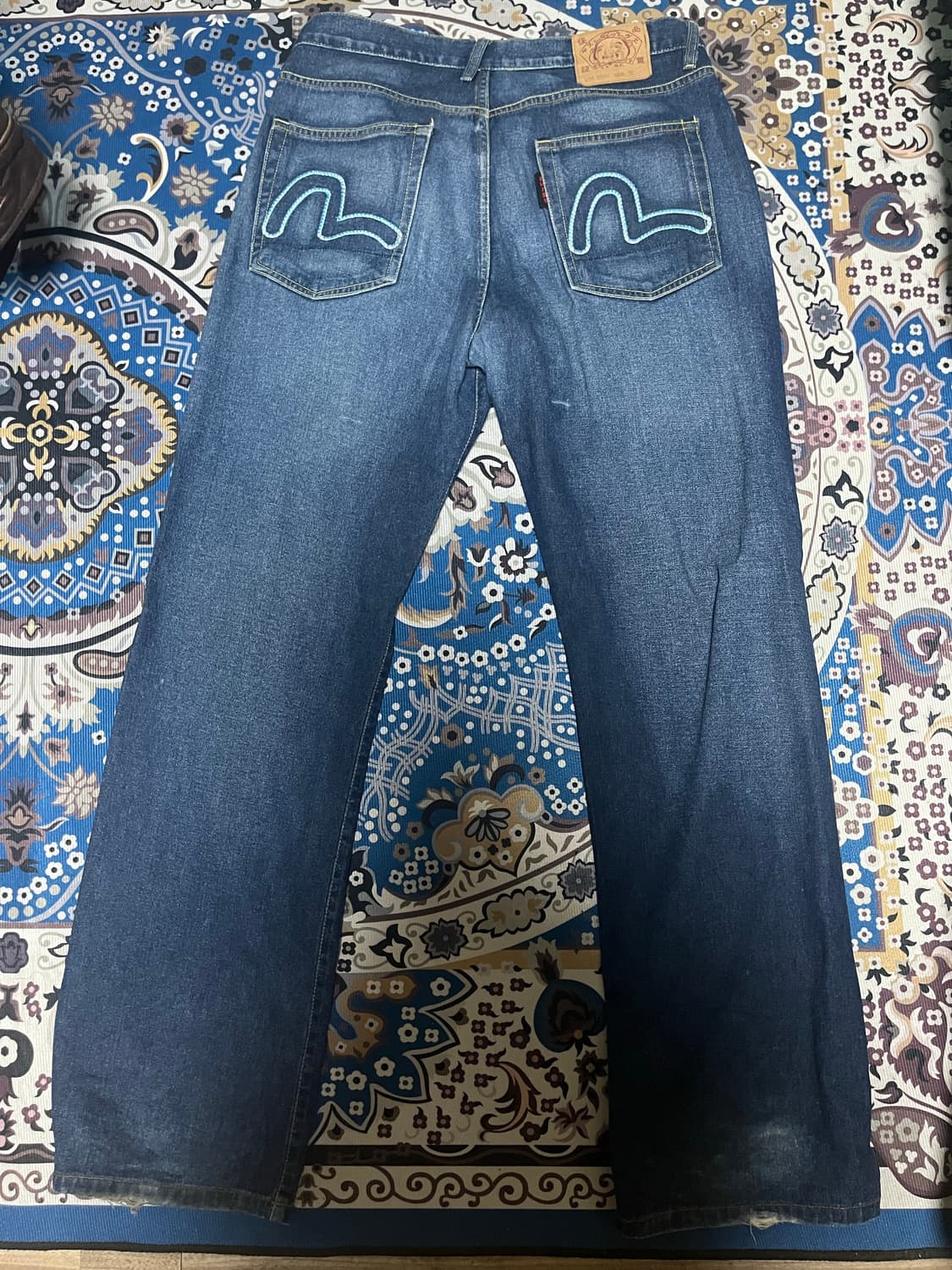 에비수 빈티지 백포켓 스티치 데님  상품이미지1