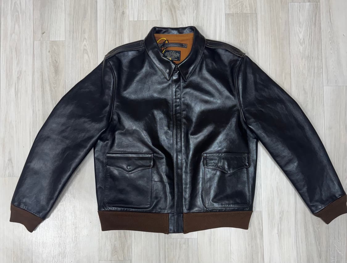 [veluokldly] A-2 말가죽 차심 자켓 2XL 리얼맥코이 복각 상품이미지2