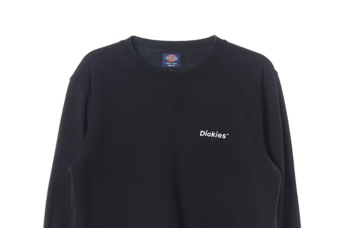 디키즈 스몰 로고 블랙 기모 맨투맨 M 상품이미지3