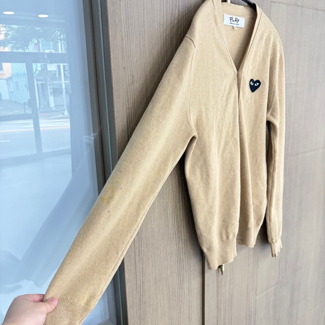 꼼데가르송 블랙와펜 니트 가디건 (M) 얼룩 많음 상품이미지3