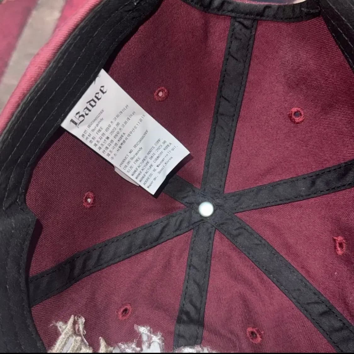 배디 볼캡 badee Scorpion Embroidery Cap Blac 상품이미지3