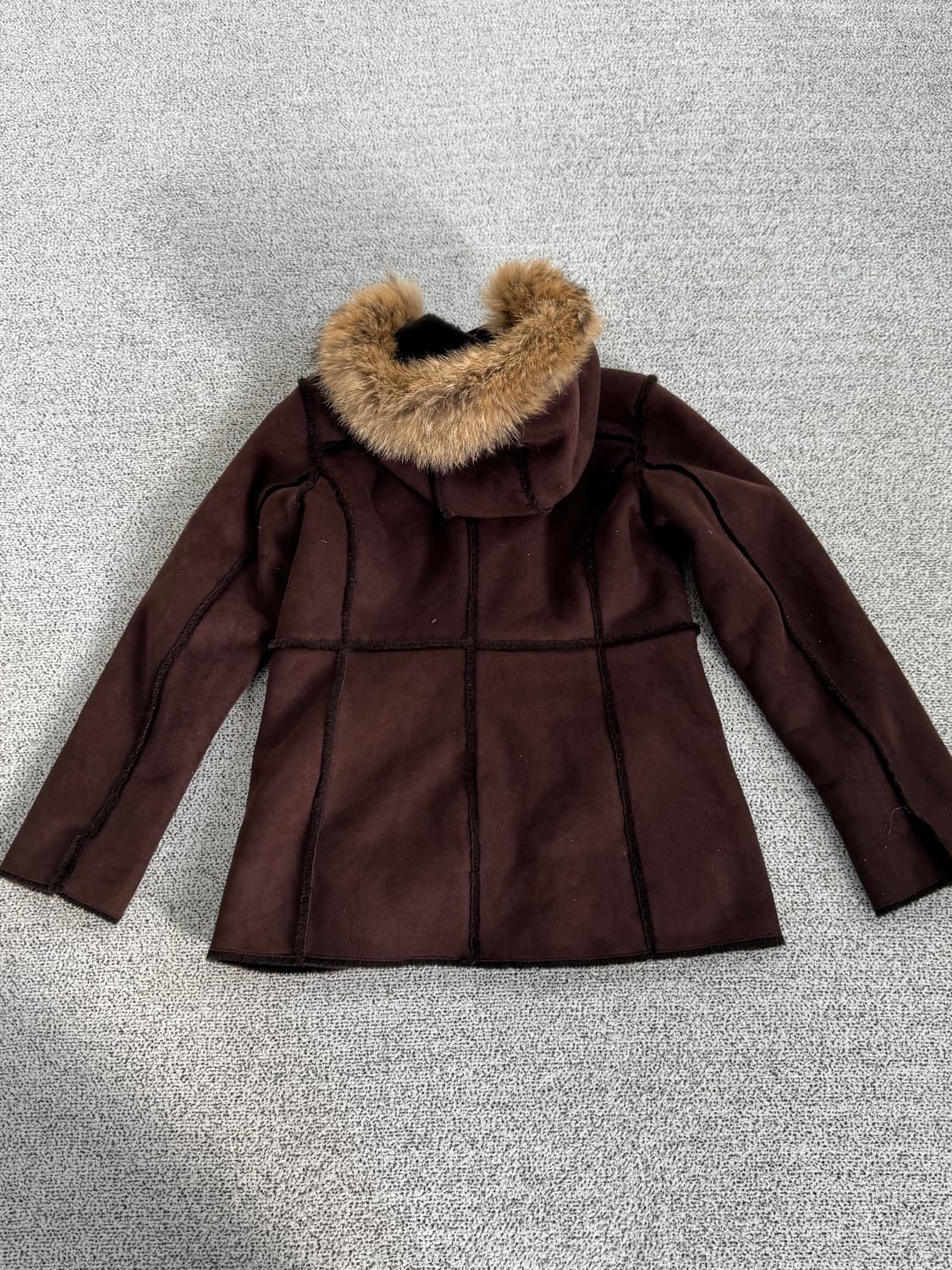 슬림핏 브라운 무스탕 상품이미지7