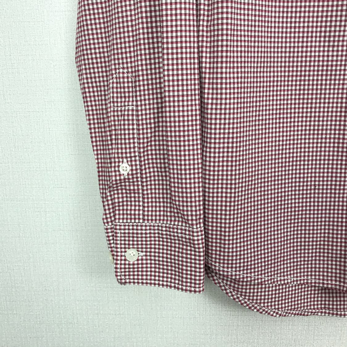 라코스테 슬림핏 깅엄 셔츠 남방 남성S 상품이미지4