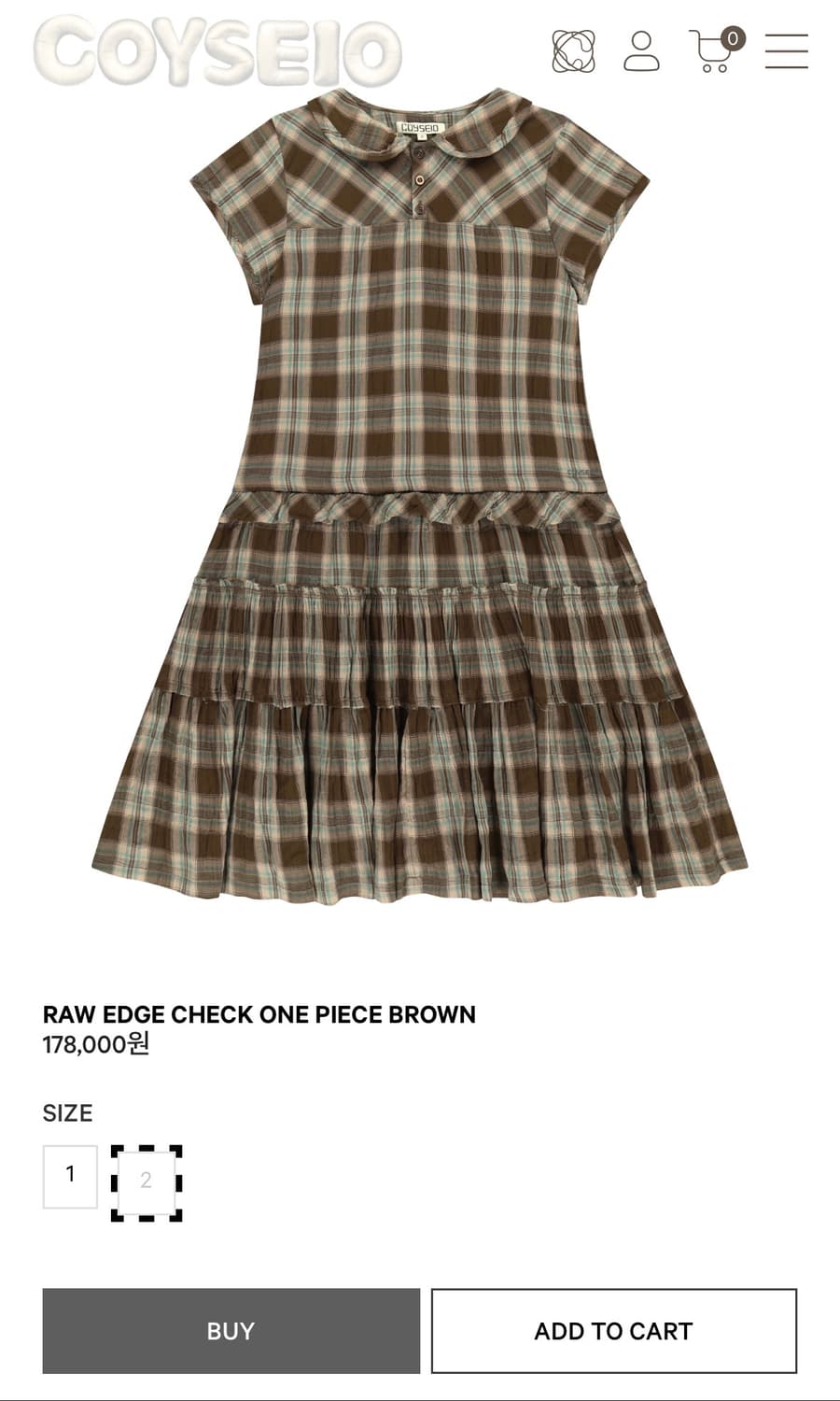 코이세이오 체크원피스 상품이미지1