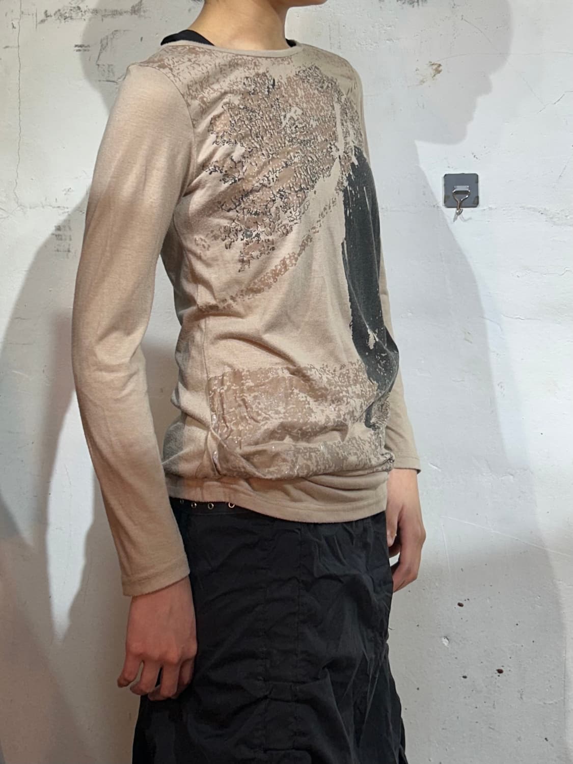 빈티지 패턴 오리엔탈 롱슬리브 긴팔 쭉티 S 상품이미지3