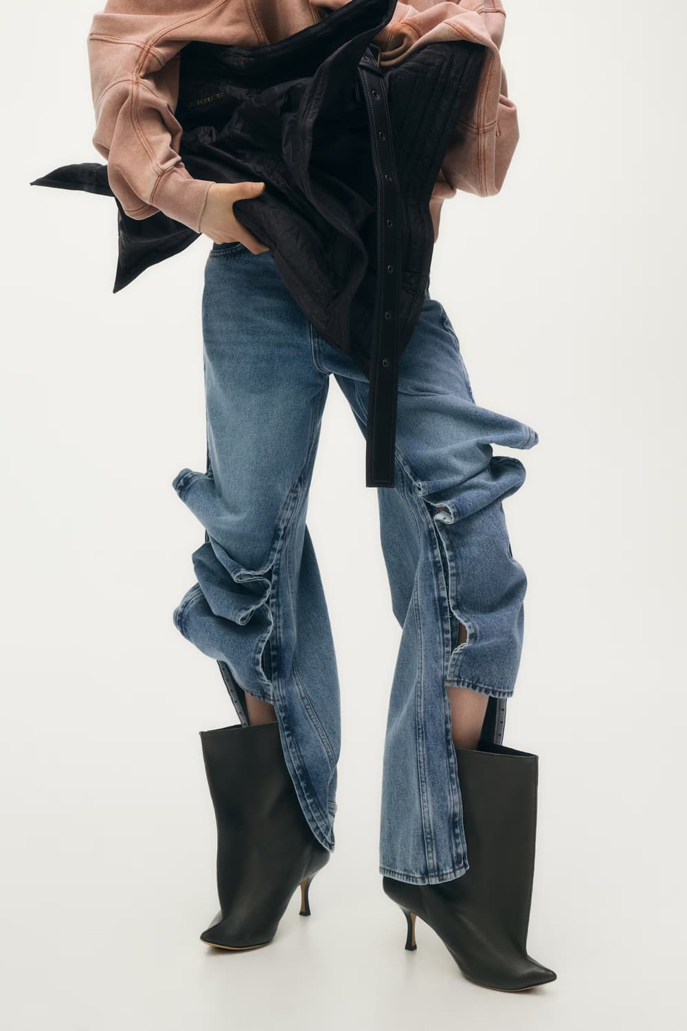 h&m 글렌마틴스 레더 힐 부츠 40 상품이미지2