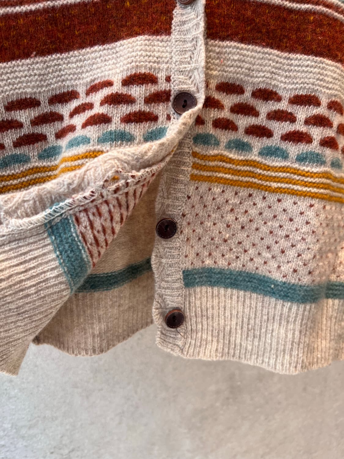 일본 빈티지 에스닉 패턴 니트 베스트 조끼 상품이미지4