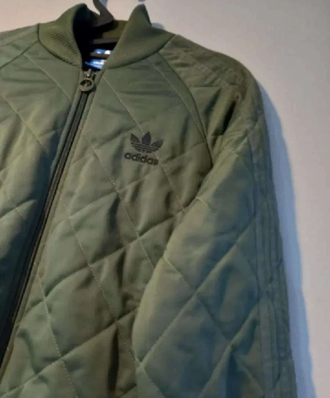 아디다스 희귀 퀄팅 카키 트랙탑 저지 져지집업 95~100 상품이미지2