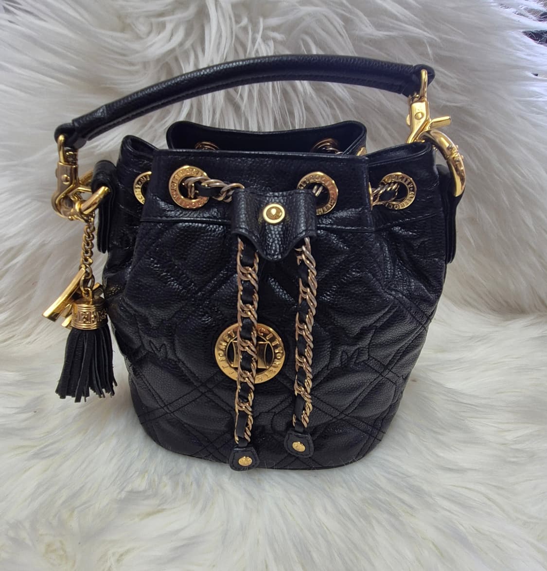 메트로시티 퀼팅 버킷백 블랙#최상급 상품이미지1