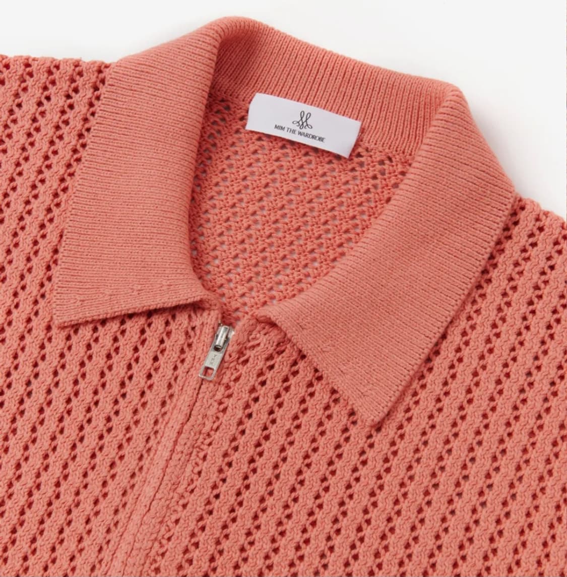 (새상품) 르마드 스카시 카라 니트집업 코랄 3사이즈 상품이미지4