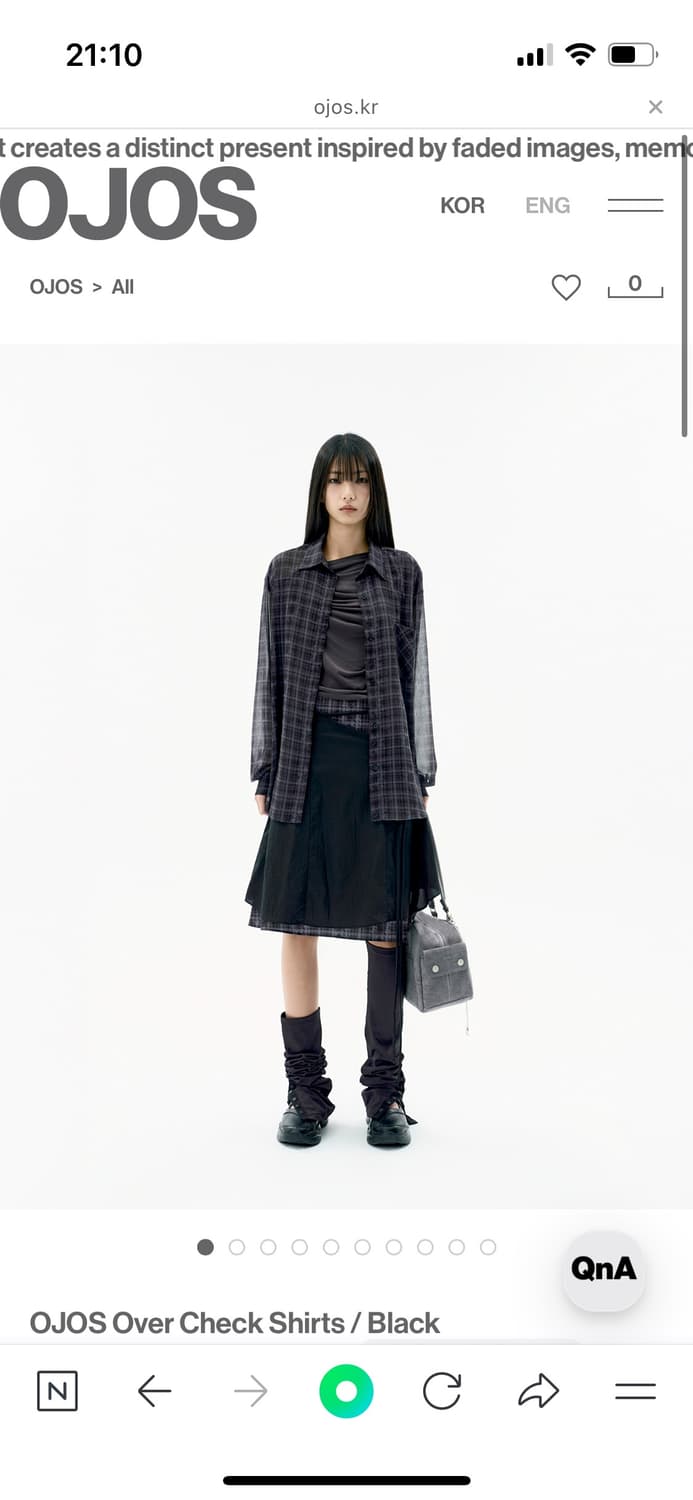  OJOS Over Check Shirts / Black 상품이미지1