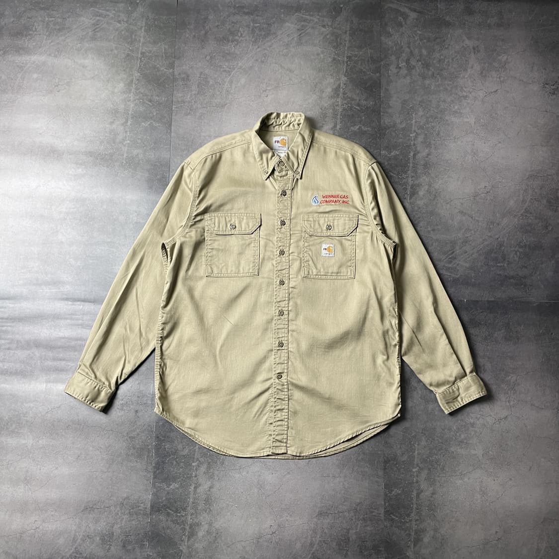 CARHARTT 칼하트 빈티지 베이지 코튼 워크셔츠 A00415 상품이미지1