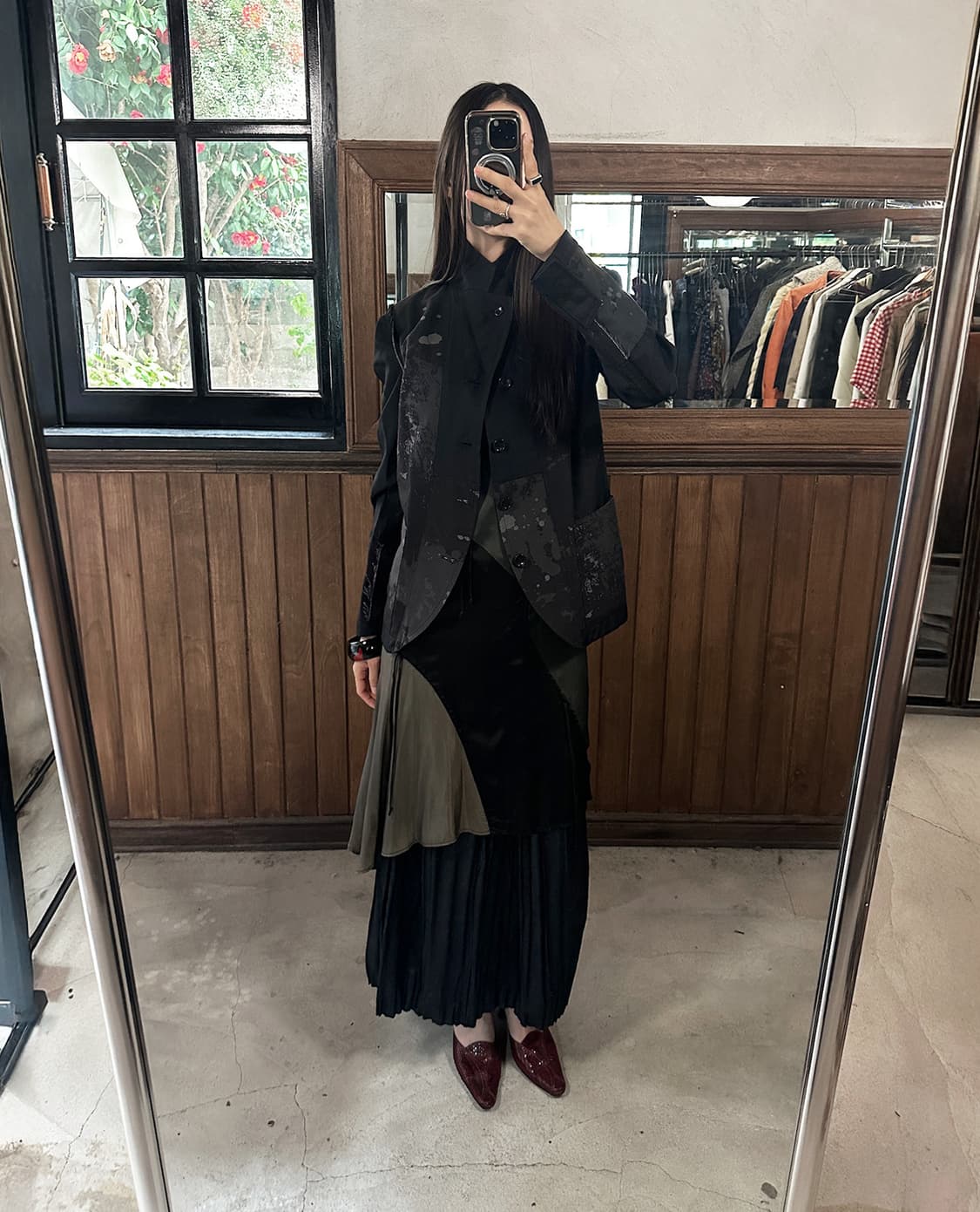 COMME DES GARCONS black paint jacket 상품이미지4