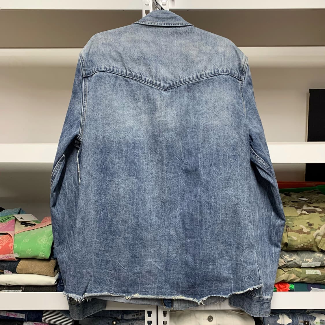 [XXL] 올세인츠 패치워크 버튼다운 웨스턴 데님셔츠 상품이미지3