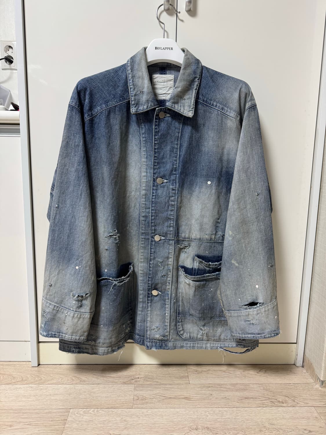 2) 안셀름 데님 커버올 인디고 상품이미지1