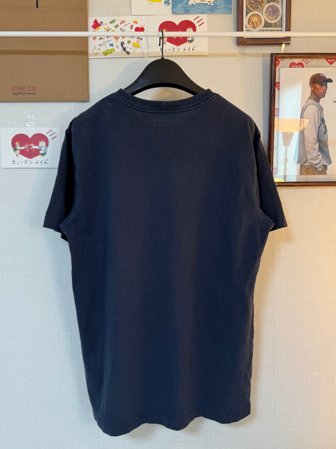 (M)칼하트 프링팅 로고 반팔티 네이비 상품이미지2