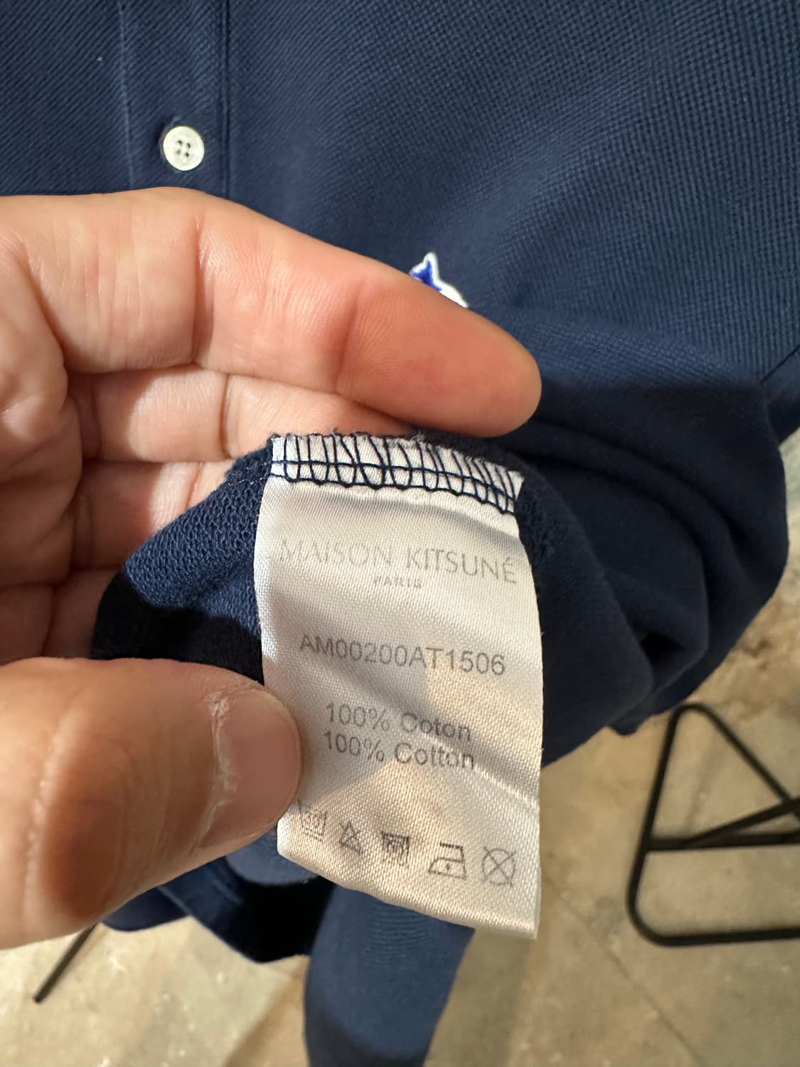 메종키츠네 트라이컬러 폭스패치 폴로셔츠 상품이미지3