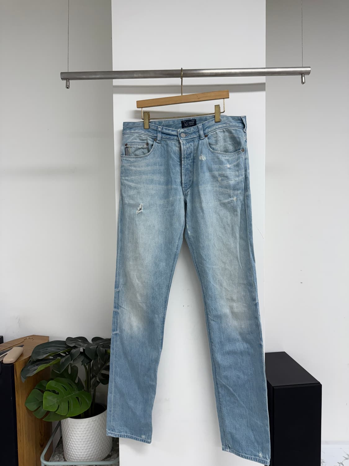 아르마니 진 연청 데님 팬츠 상품이미지1