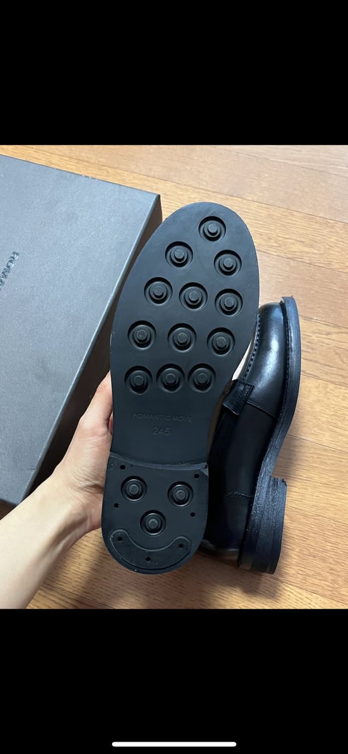 로맨틱무브 뉴 러그 로퍼 홀스레더 블랙 245 (새상품) 상품이미지3