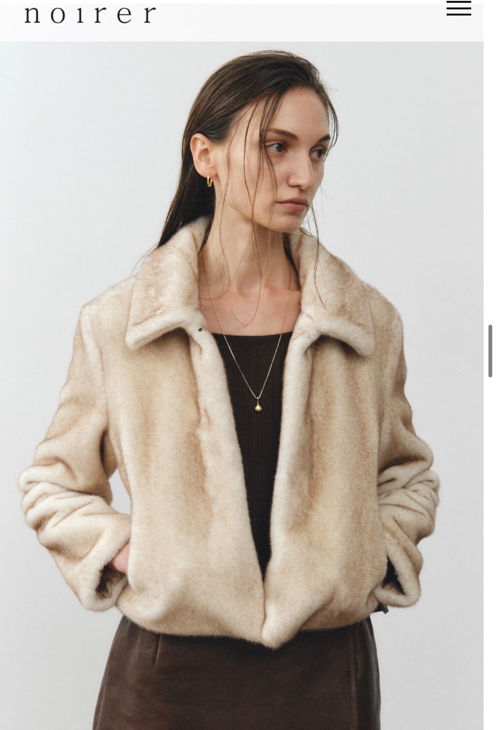 헤어리 투 톤 퍼자켓 노이어 포 우먼 (새상품) 상품이미지2