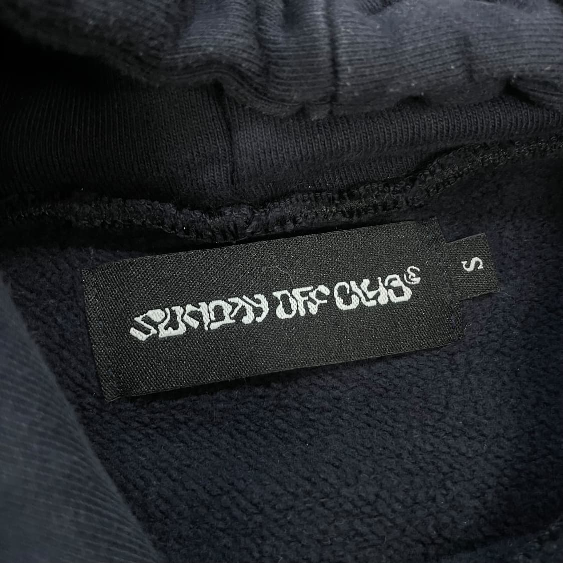 선데이오프클럽 3d 베어 헤비웨이트 후드티 네이비 상품이미지4