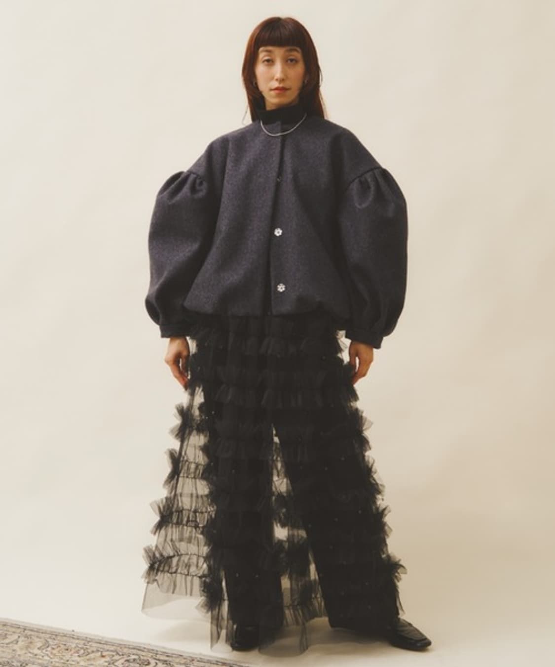 PERNA  울 멜튼 볼륨 코트 자켓  상품이미지4