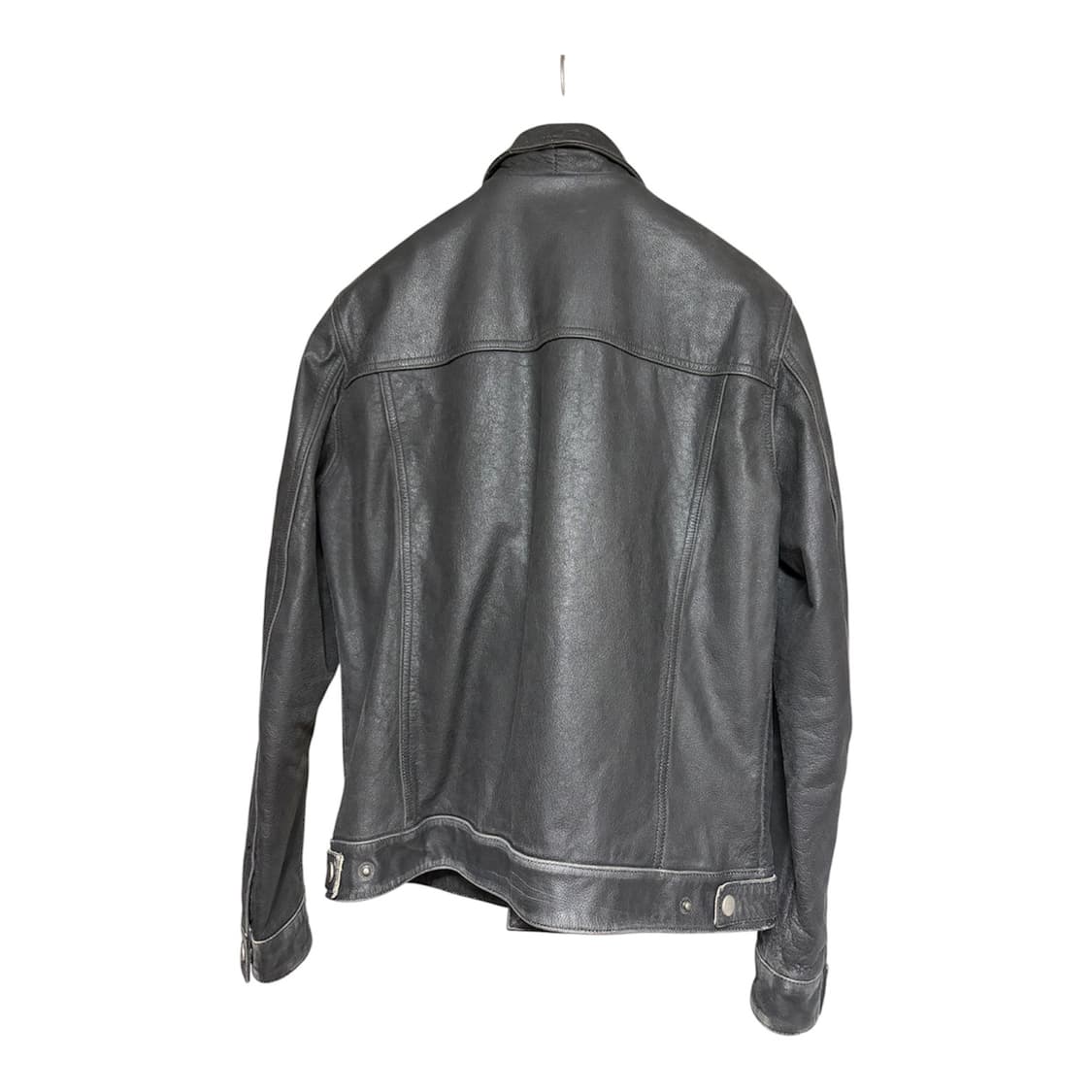 차콜 워싱 물소 가죽 자켓 상품이미지2