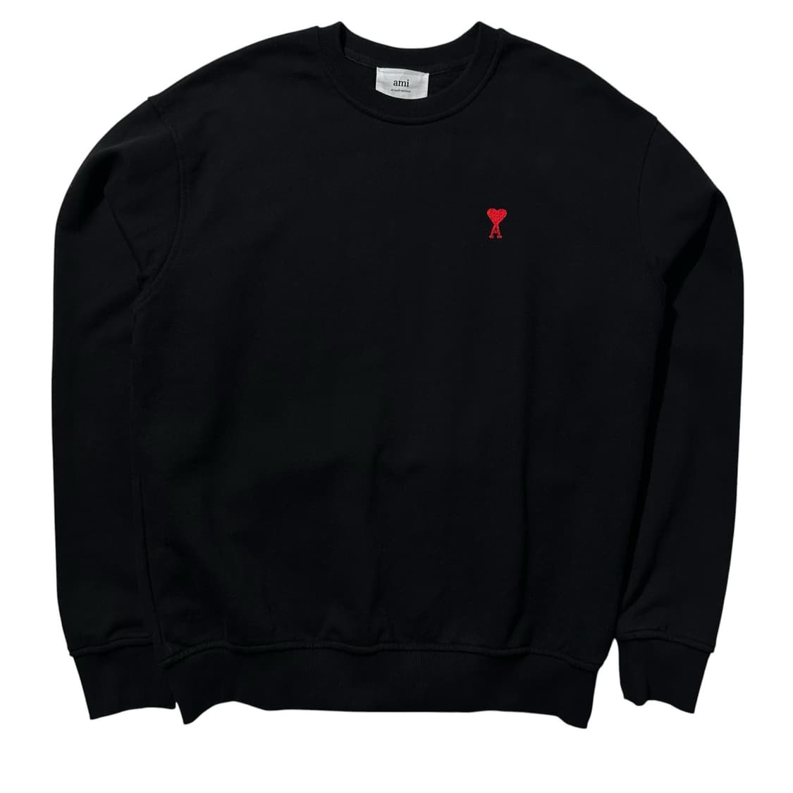 아미 하트로고 맨투맨 블랙 상품이미지1