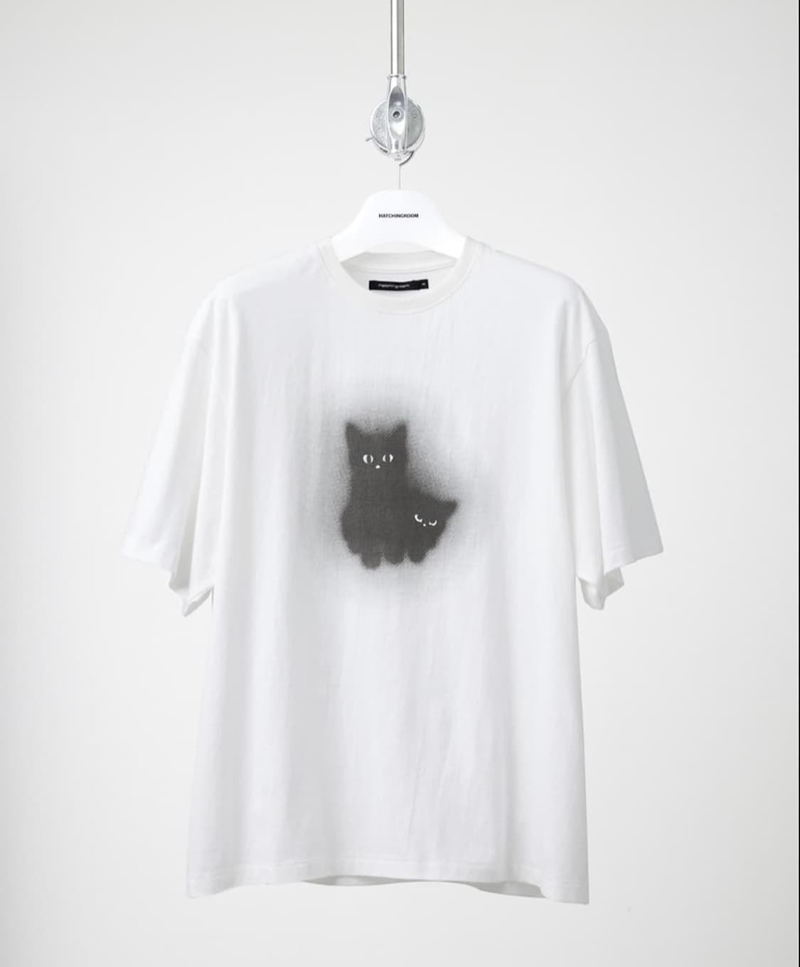 해칭룸 고스트캣 티셔츠 화이트 3 상품이미지1