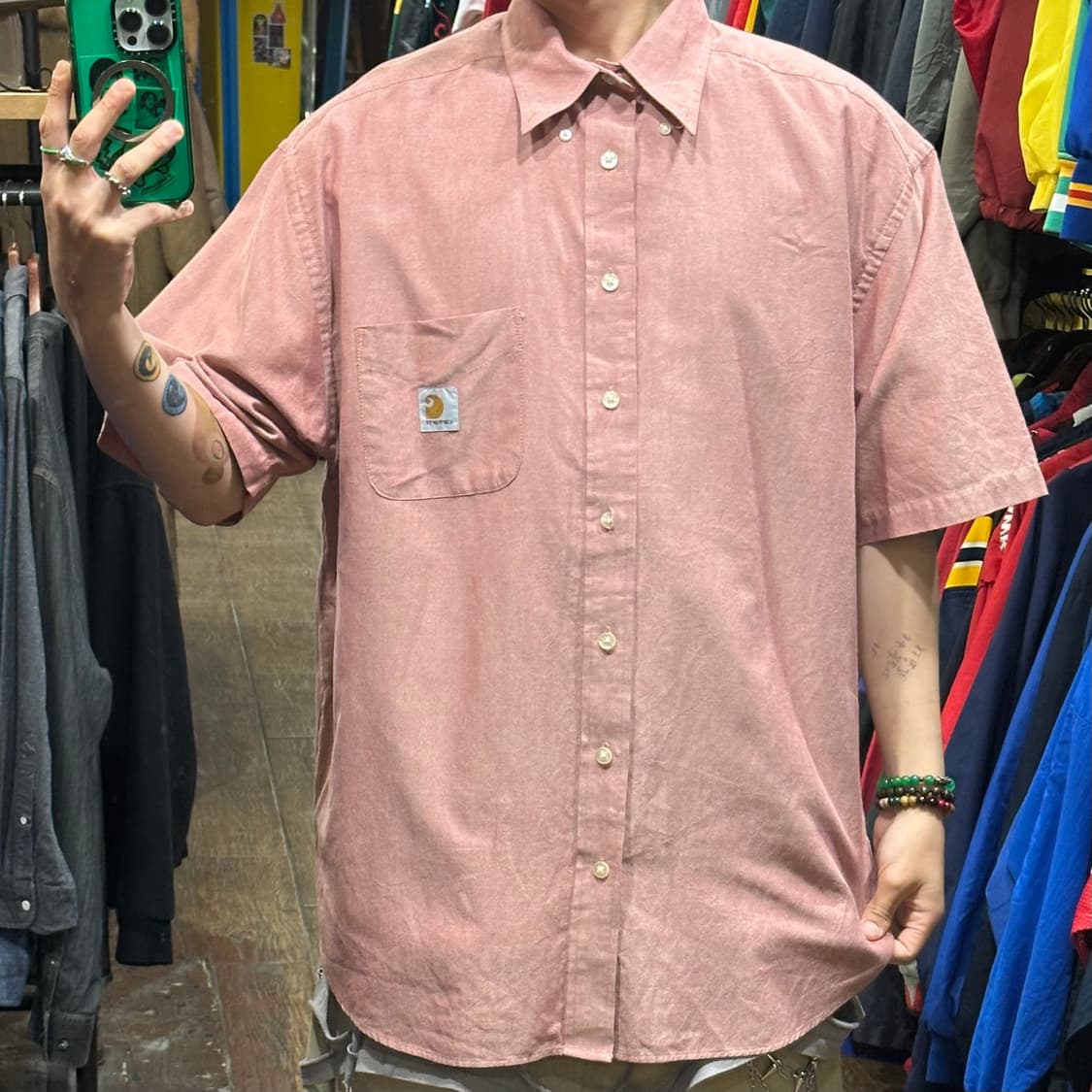 [HI] 칼하트 반팔셔츠 핑크 상품이미지2