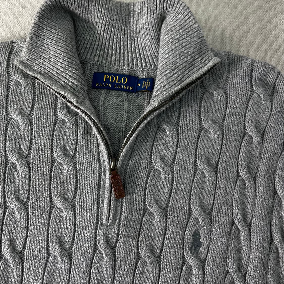 95 폴로랄프로렌 꽈배기 반집업 니트 상품이미지2
