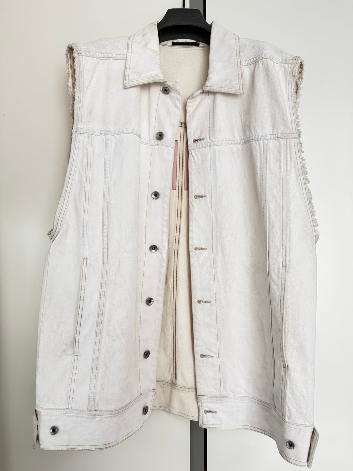 릭오웬스 다크쉐도우 데님 오버 베스트 S 상품이미지2