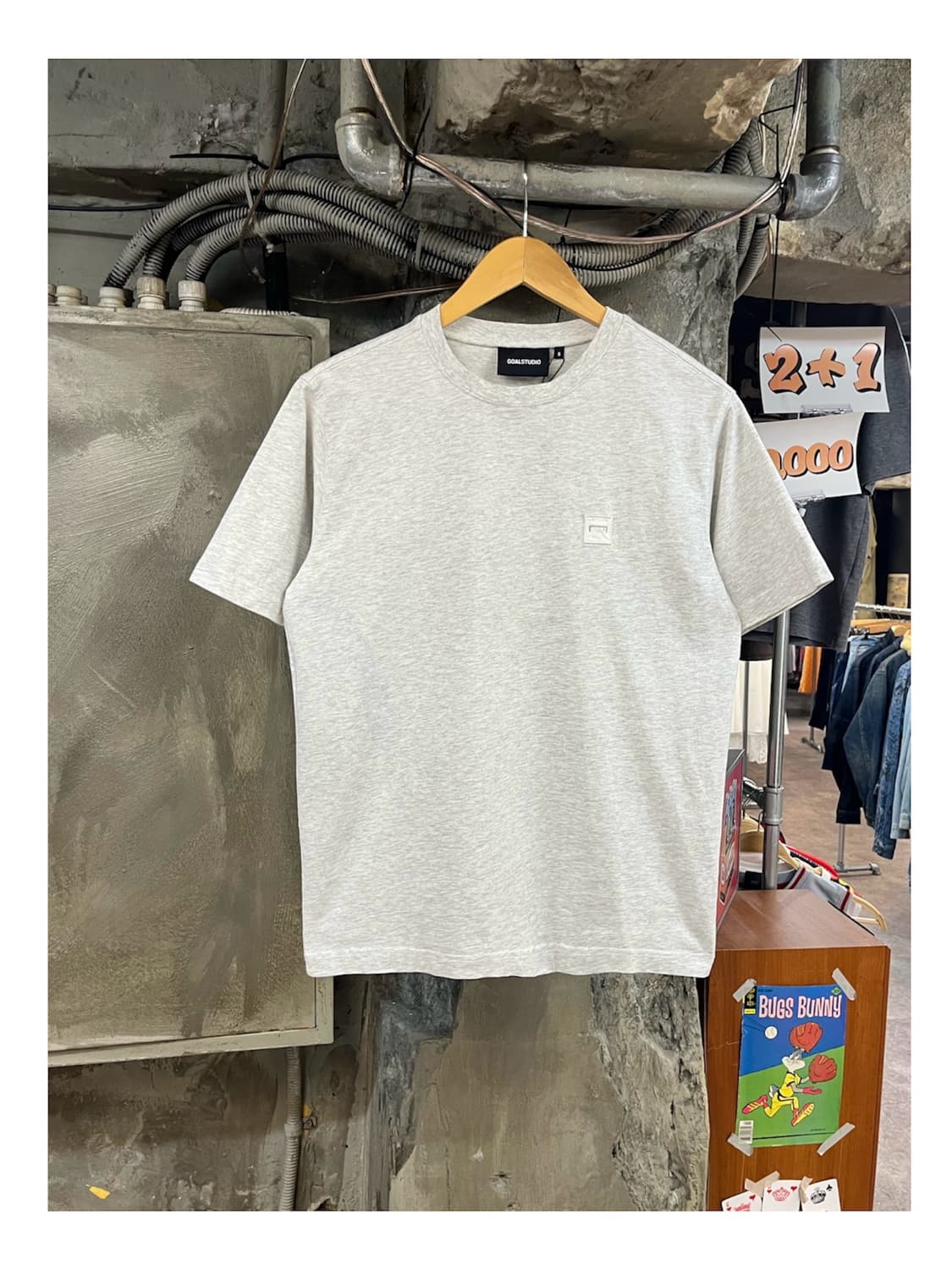 골 스튜디오 반팔티 라이트그레이 S #csz4055 상품이미지1