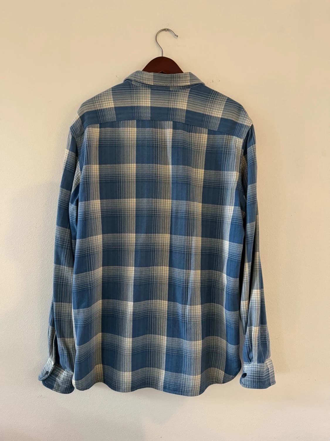 RRL 더블알엘 플레이드 블루 체크 셔츠 상품이미지4