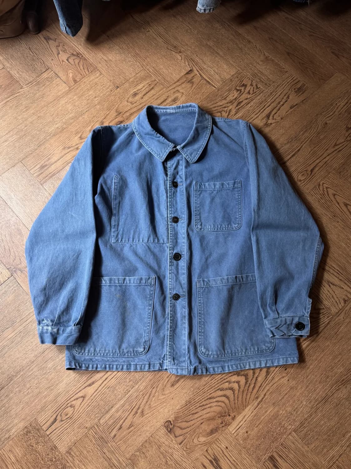 [M]6~70's 빈티지 페이딩 프렌치 워크자켓 상품이미지1