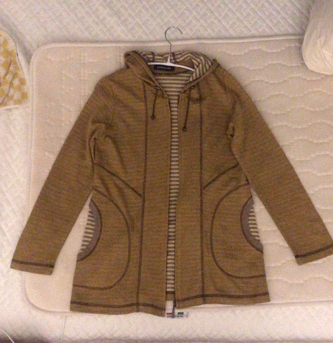 KANSAI BIS 스트라이프 브라운 후드집업 상품이미지1