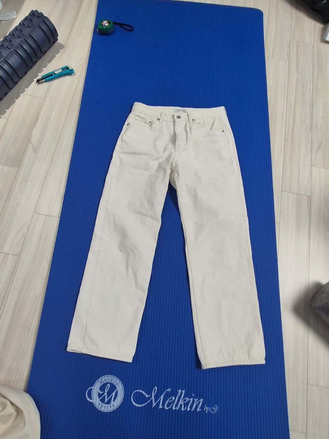 크림색 세미와이드 데님 30인치(이쁨) 상품이미지8