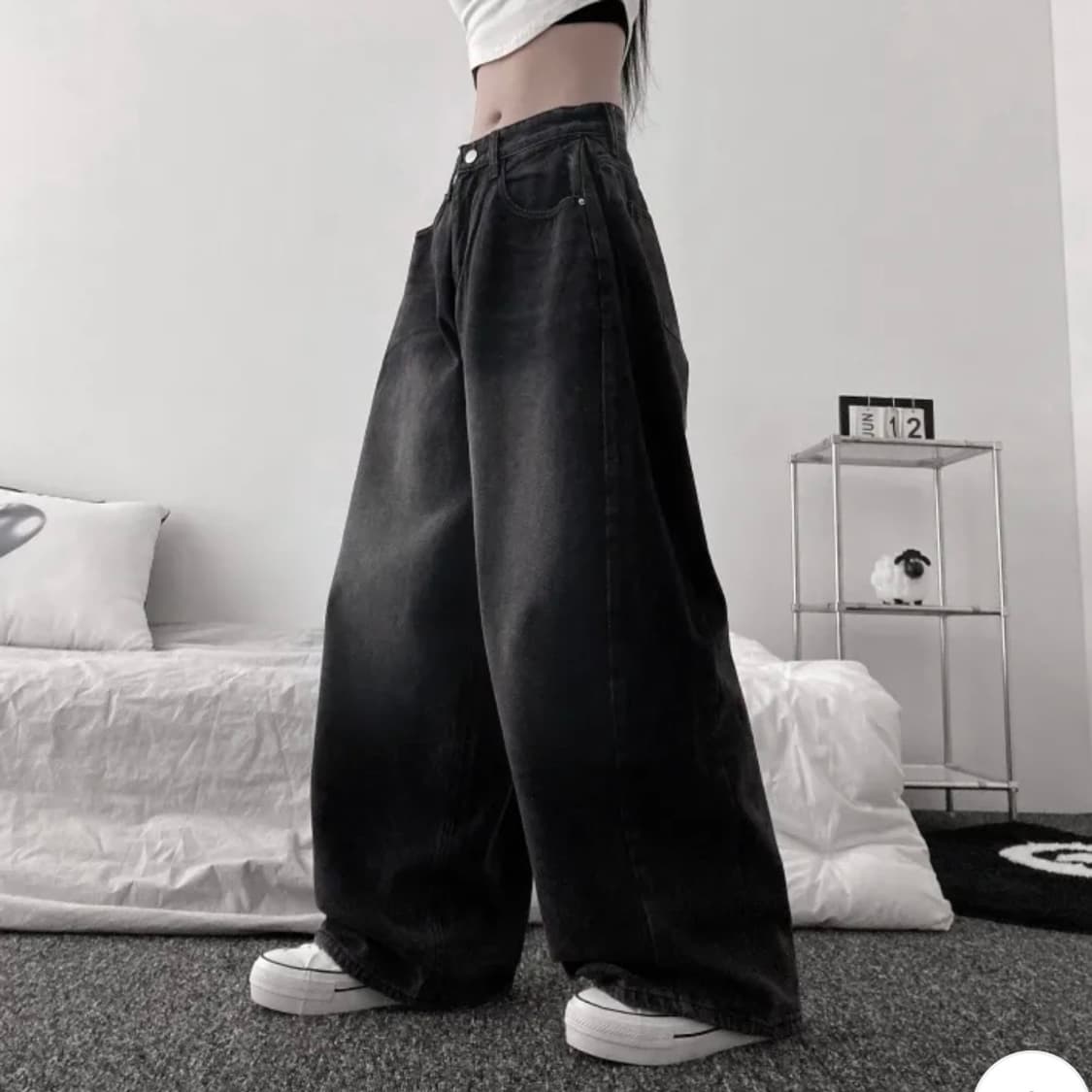 Teenager maxi wide denim pants 상품이미지2