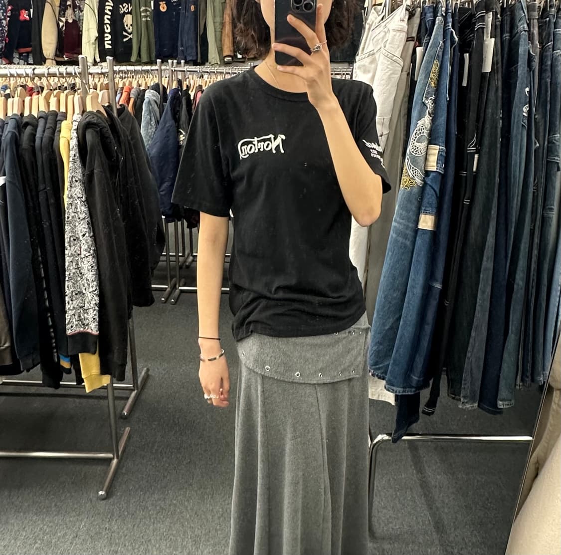 M) 노턴 빈티지 후면 레터링 프린팅 반팔 티셔츠 상품이미지2