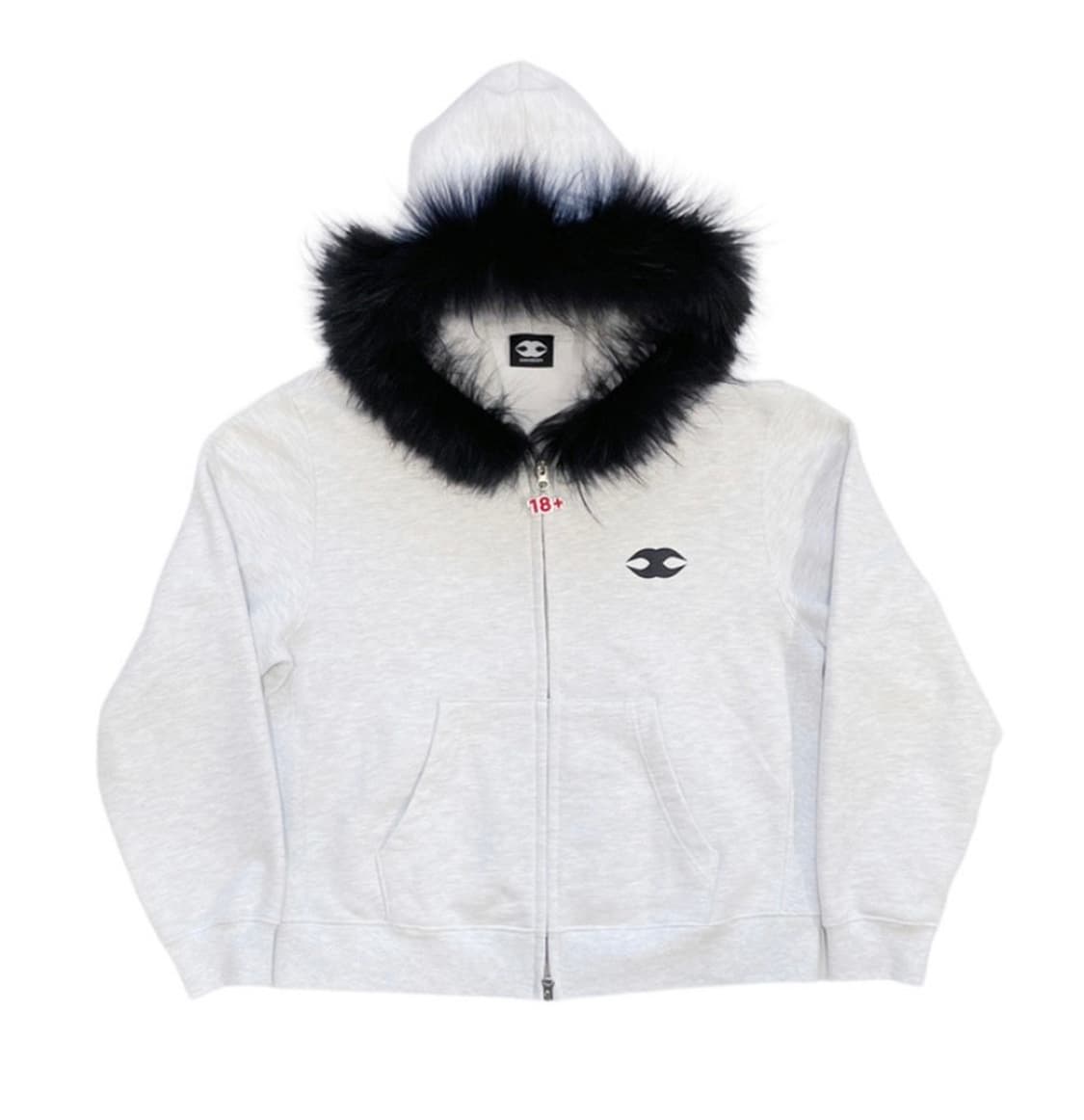 mosaic society FUR HOODIE LIGHT GREY 상품이미지1