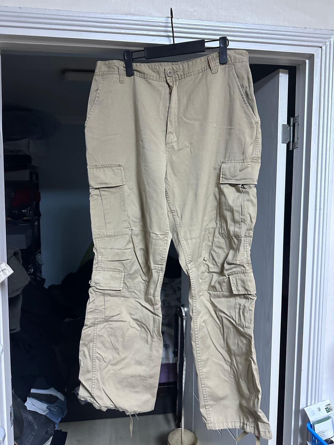 [L] 로스코 더블 카고 팬츠 베이지 상품이미지1