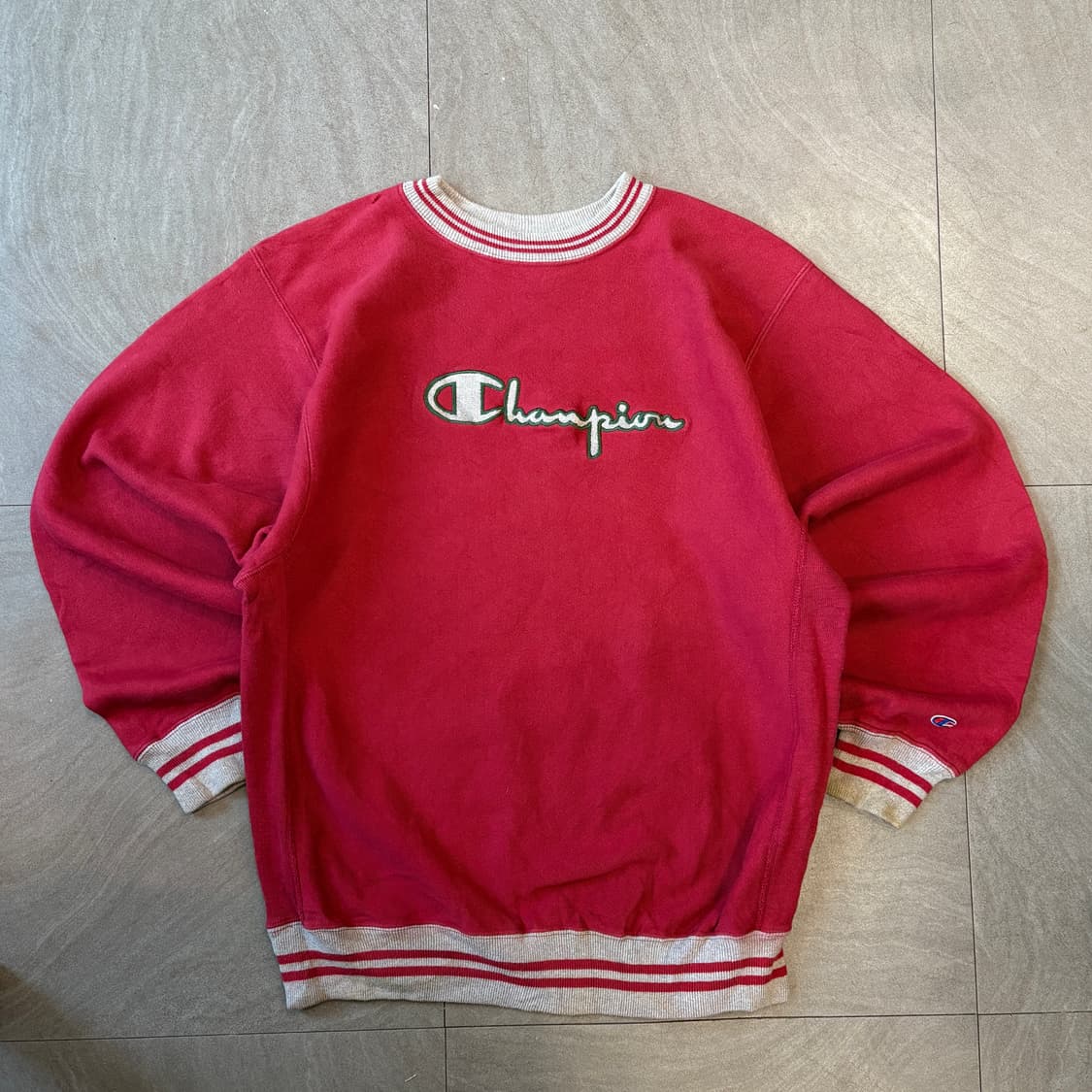 90년대 미국 생산 챔피온 리버스위브 버건디 스웻셔츠 상품이미지1