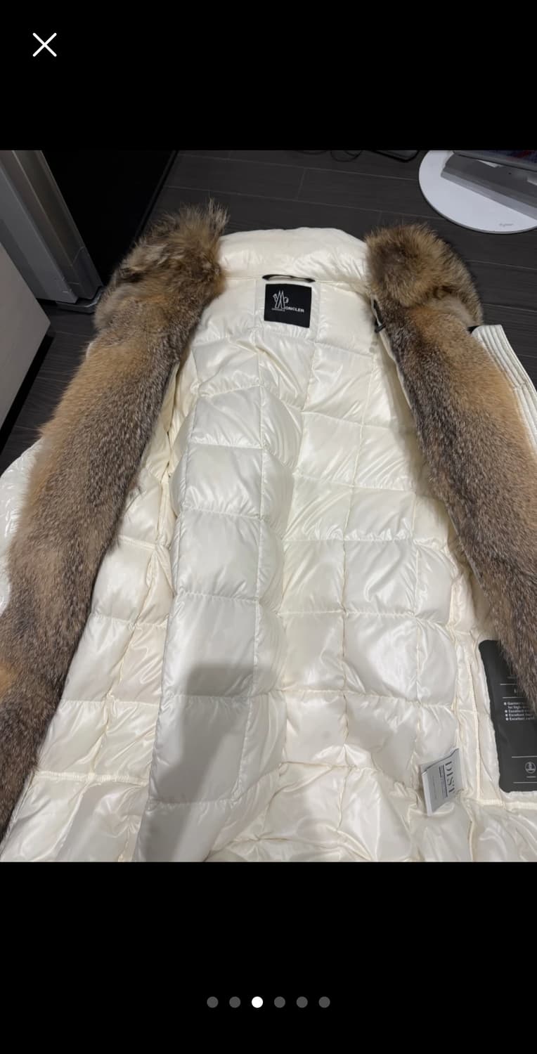 몽클레어 그레노블 벨티드 리얼폭스퍼 롱패딩 상품이미지3