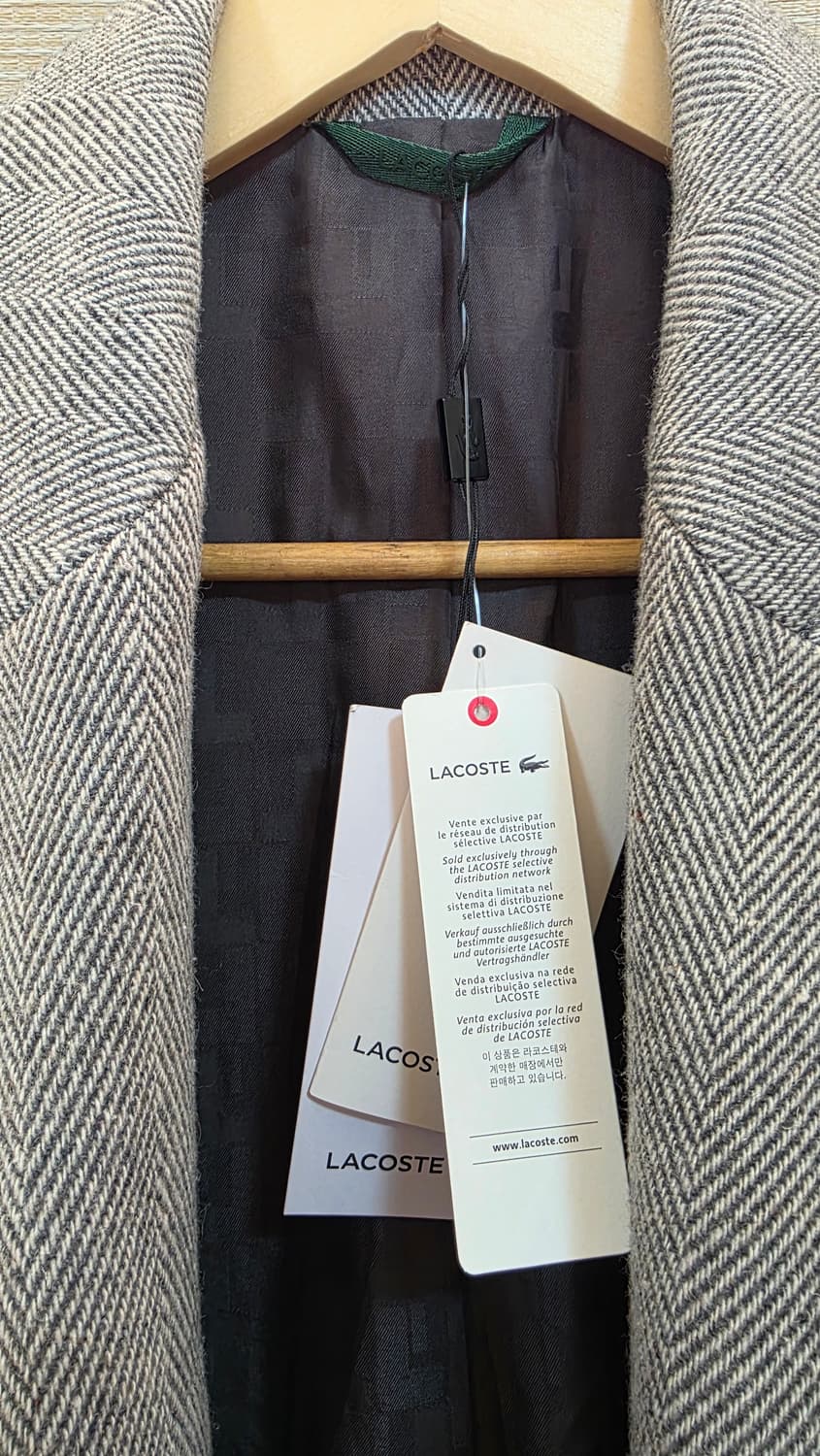 라코스테 헤링본 더블 롱코트 36사이즈 새상품 상품이미지5