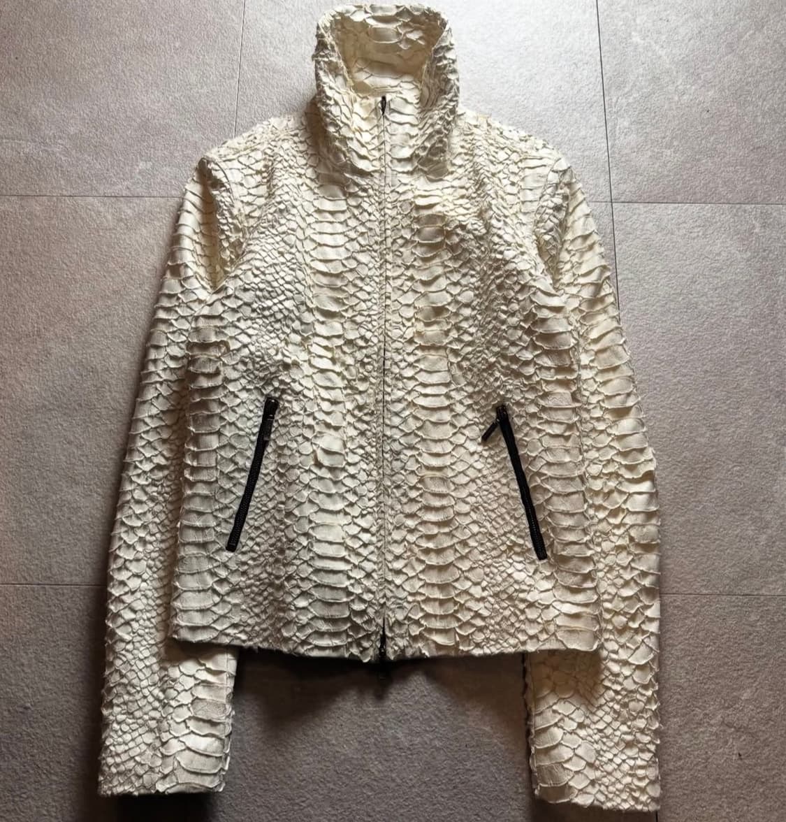 Yasuyuki Ishii 파이톤 하이넥 재킷 상품이미지1