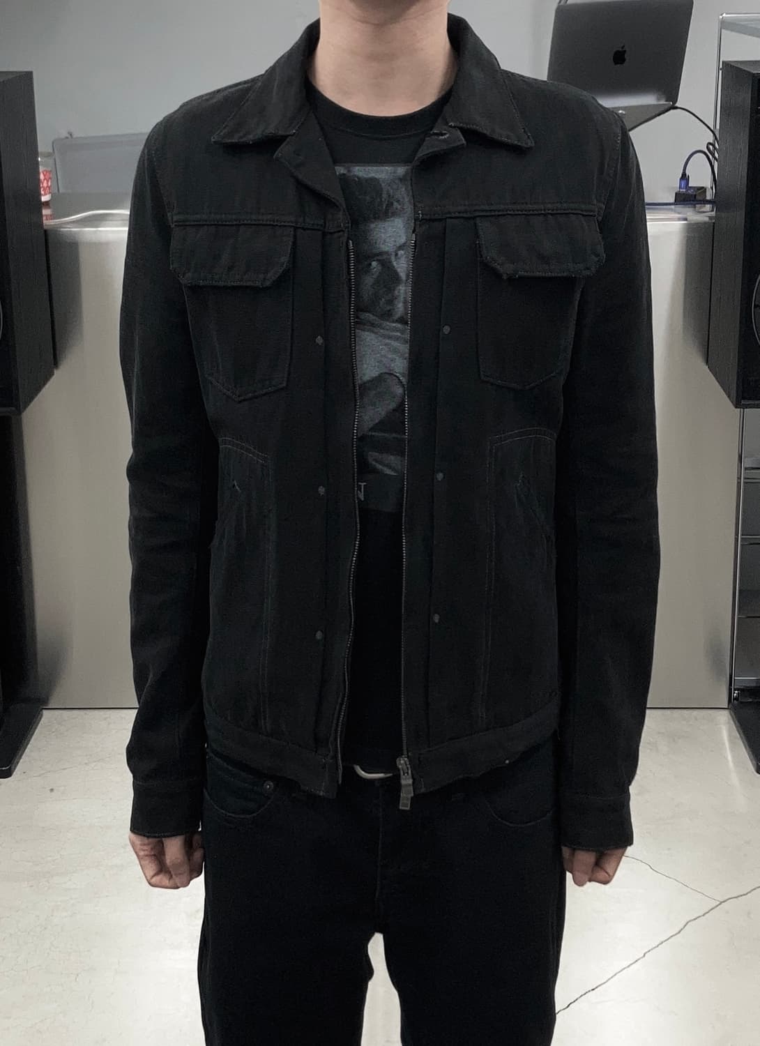 wjk 플랩 포켓 디스트레스드 자켓 상품이미지3