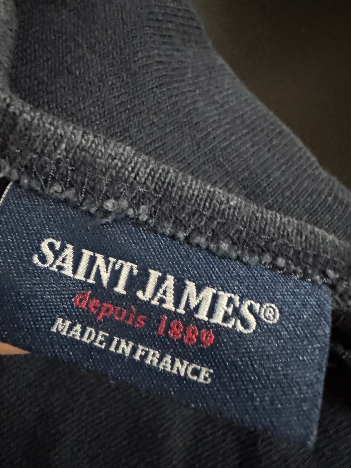 여성 세인트제임스 미니멀 스몰 로고 긴팔 티셔츠 S ~ M 네이비 상품이미지3